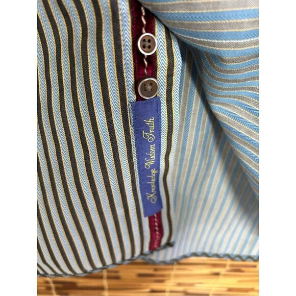 Robert Graham Extra Large (XL) Flip Cuff Striped Long Sleeve Shirt - Picture 5 of 8